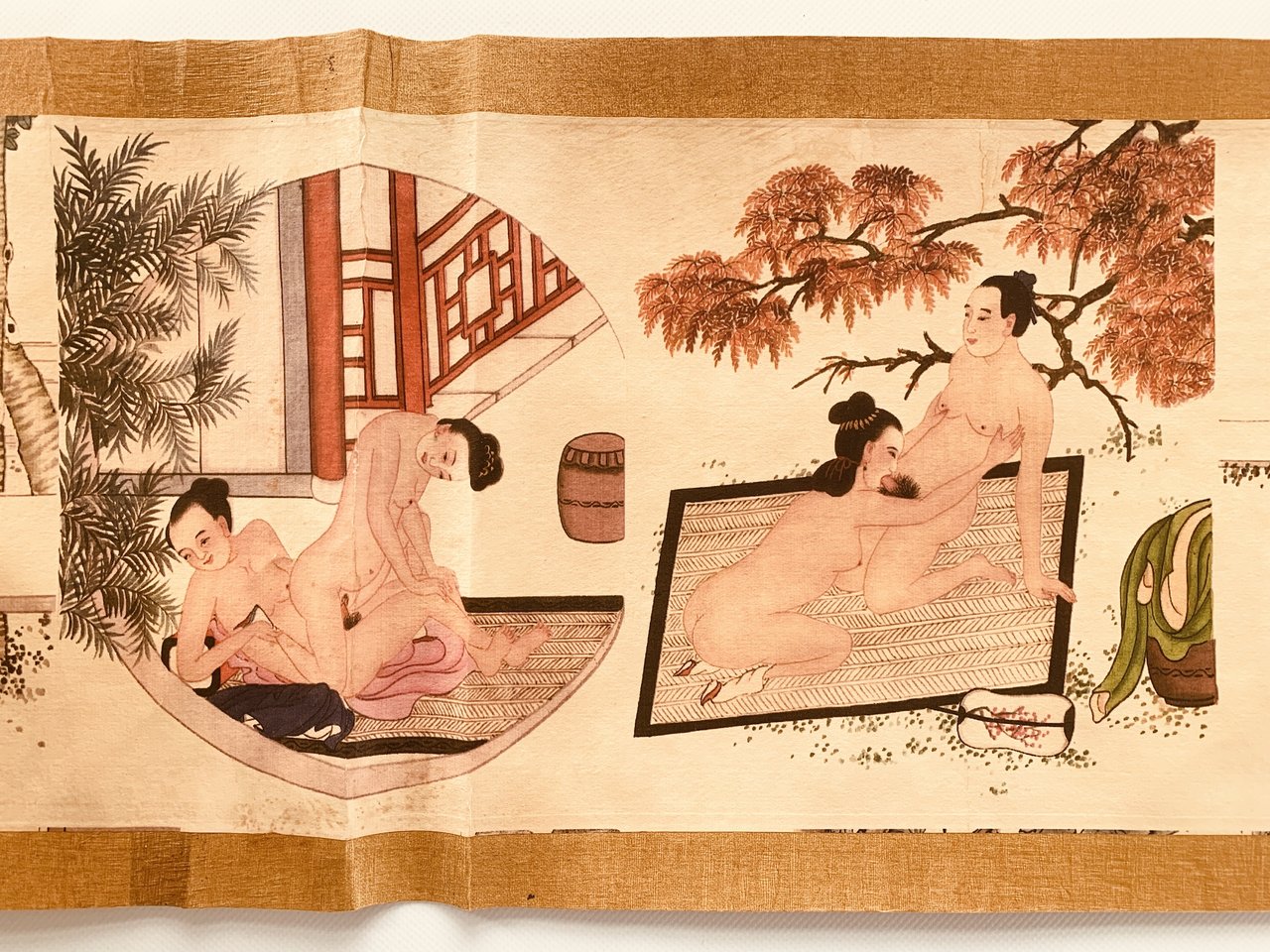 Makemono de 11 scènes chinoises érotiques. Rêve de printemps