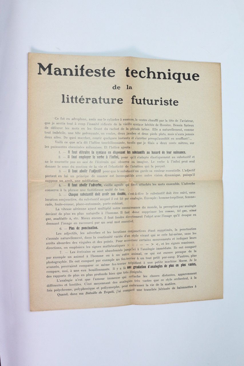 Manifeste technique de la littérature futuriste