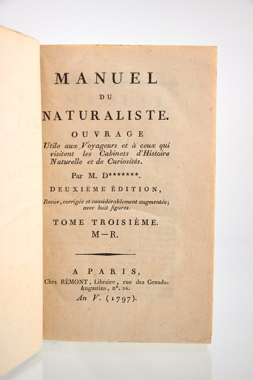 Manuel du naturaliste. Ouvrage utile aux voyageurs et à ceux …