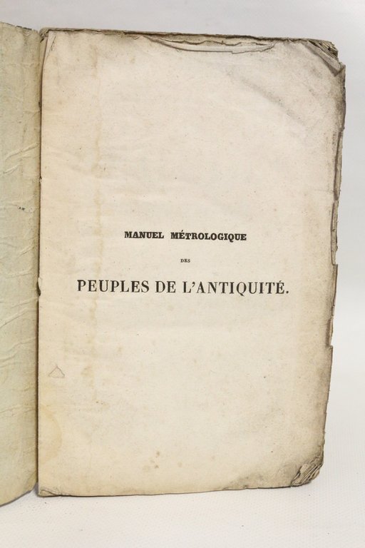 Manuel métrologique des peuples de l'antiquité