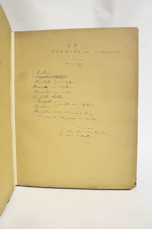 Manuscrit autographe complet La fiancée de Corinthe