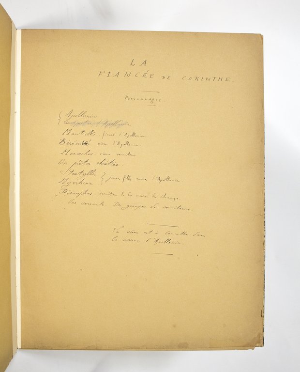 Manuscrit autographe complet La fiancée de Corinthe