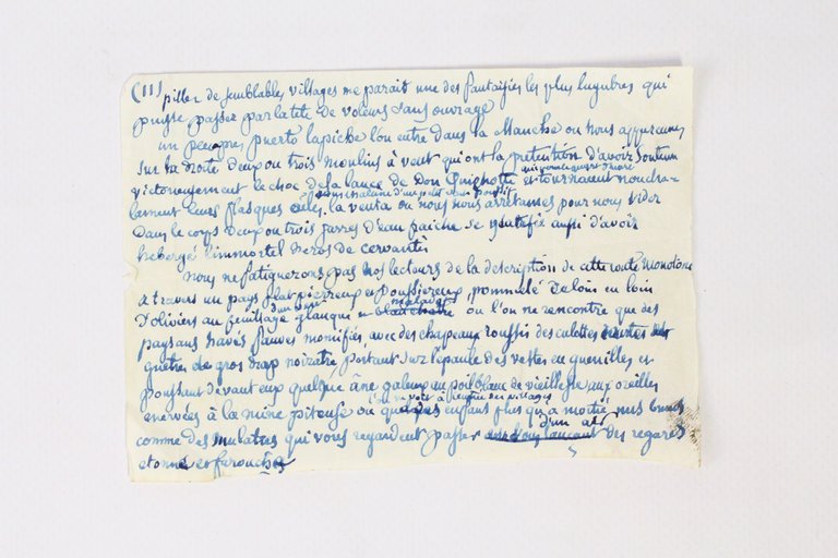 Manuscrit autographe du chapitre XI du Voyage d'Espagne Boire de …