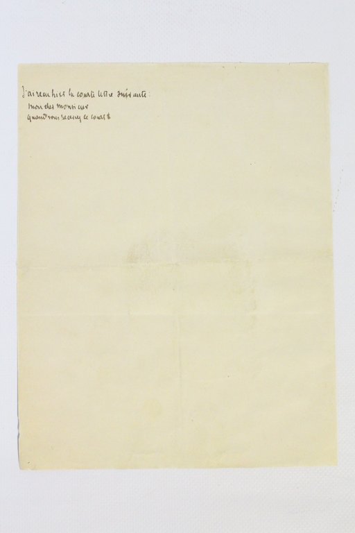 Manuscrit autographe signé « Habitudes »