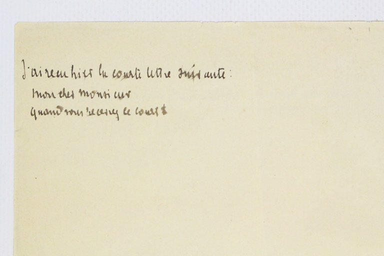 Manuscrit autographe signé « Habitudes »