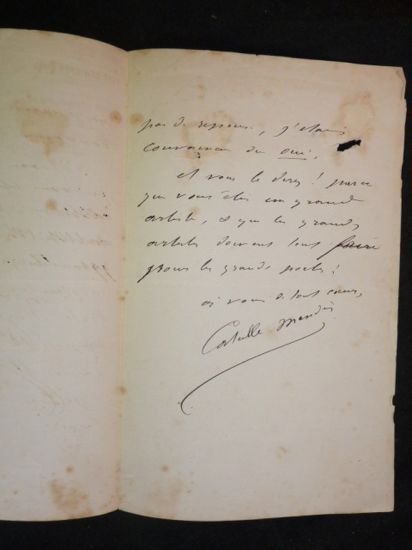 Manuscrit autographe signé intitulé "Premières représentations"