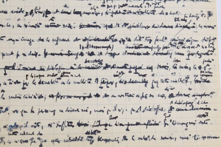 Manuscrit autographe sur Hemingway intitulé [traduit de .]