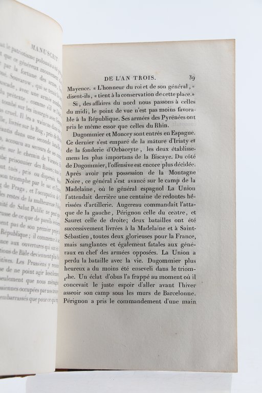 Manuscrit de l'An III (1794-1795) contenant les premières transactions des …