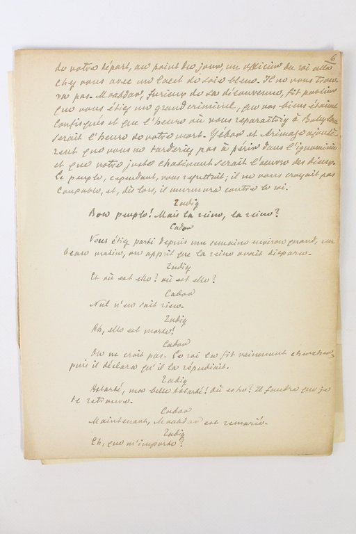 Manuscrits et tapuscrits autographes de Zadig
