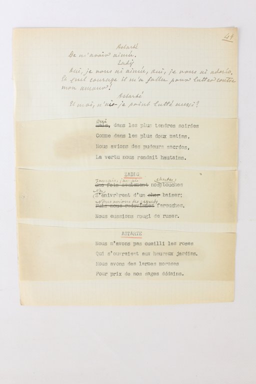 Manuscrits et tapuscrits autographes de Zadig