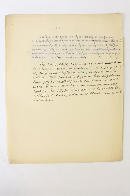 Manuscrits et tapuscrits autographes de Zadig