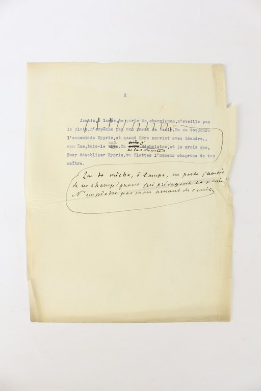 Manuscrits et tapuscrits autographes de Zadig