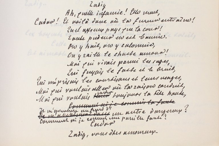 Manuscrits et tapuscrits autographes de Zadig