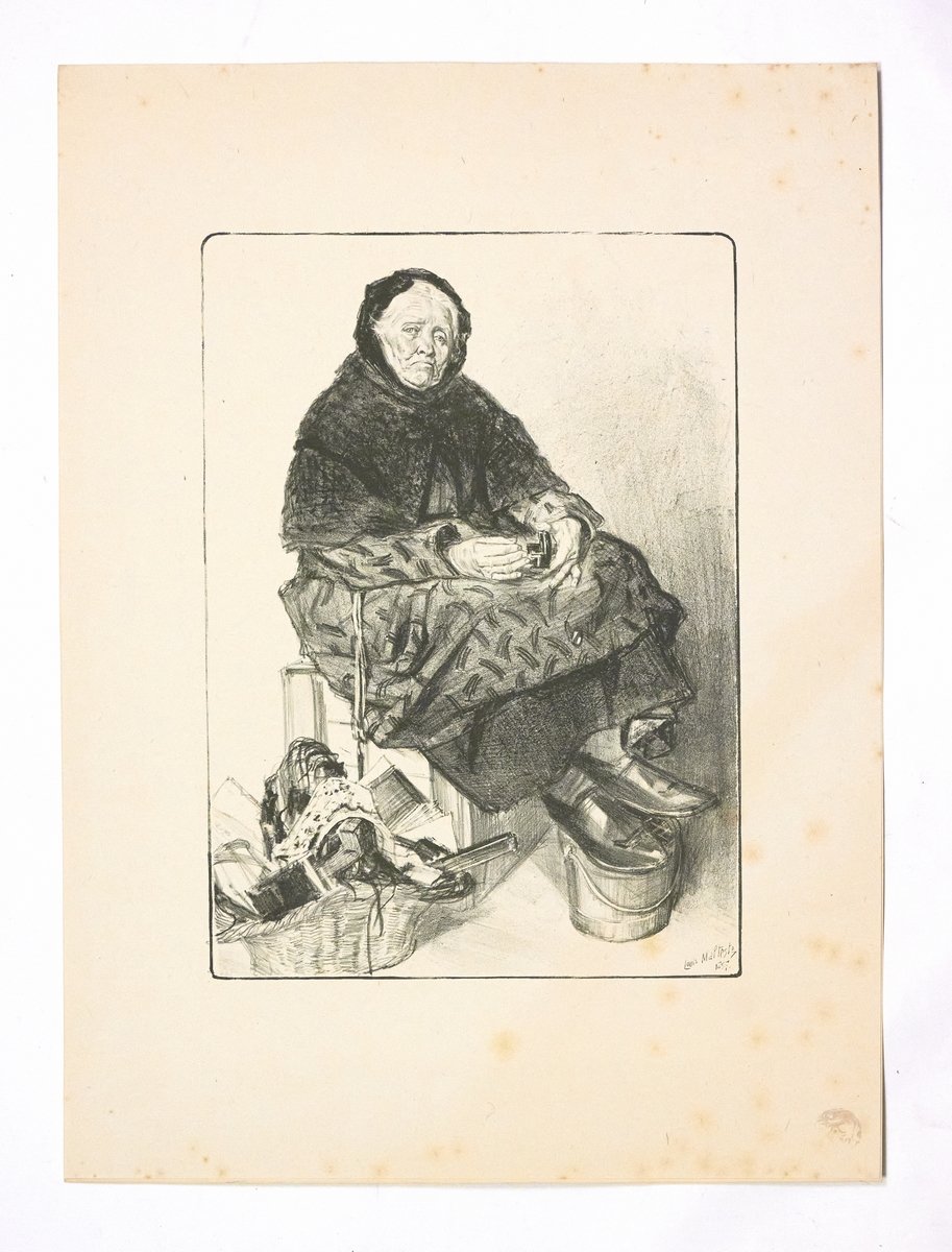 "Marchande de Lacets" - Lithographie originale sur Chine - L'Estampe …