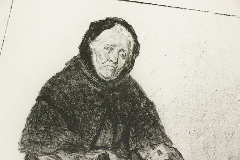 "Marchande de Lacets" - Lithographie originale sur Chine - L'Estampe …