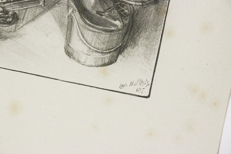 "Marchande de Lacets" - Lithographie originale sur Chine - L'Estampe …