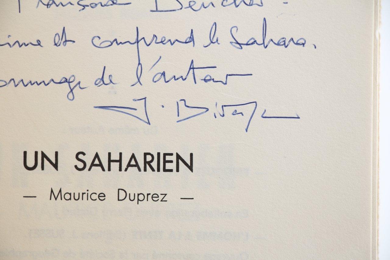 Maurice Duprez. Un Saharien