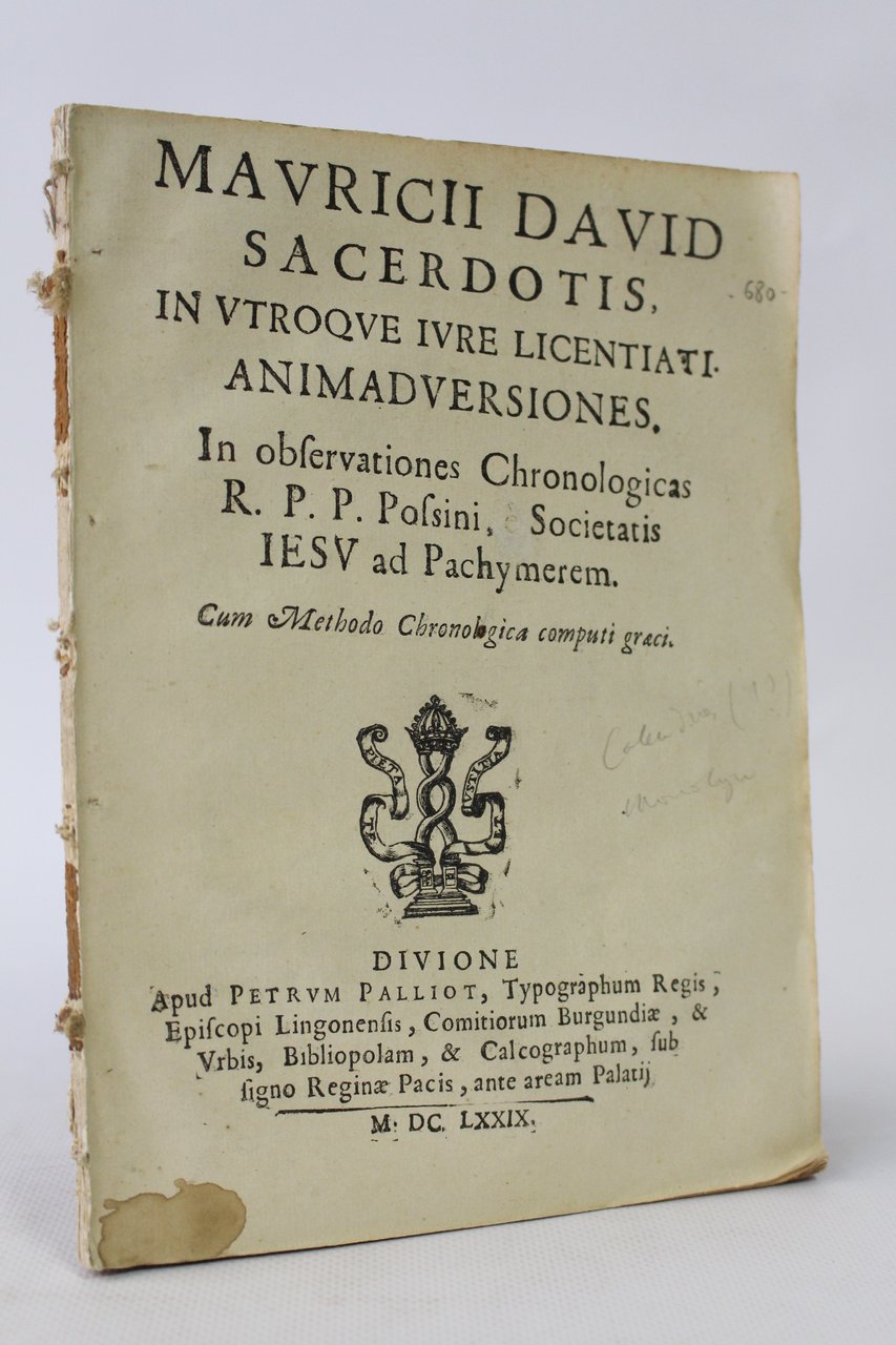 Mauricii David Sacerdotis, in utroque jure licentiati Animadversiones in observationes …