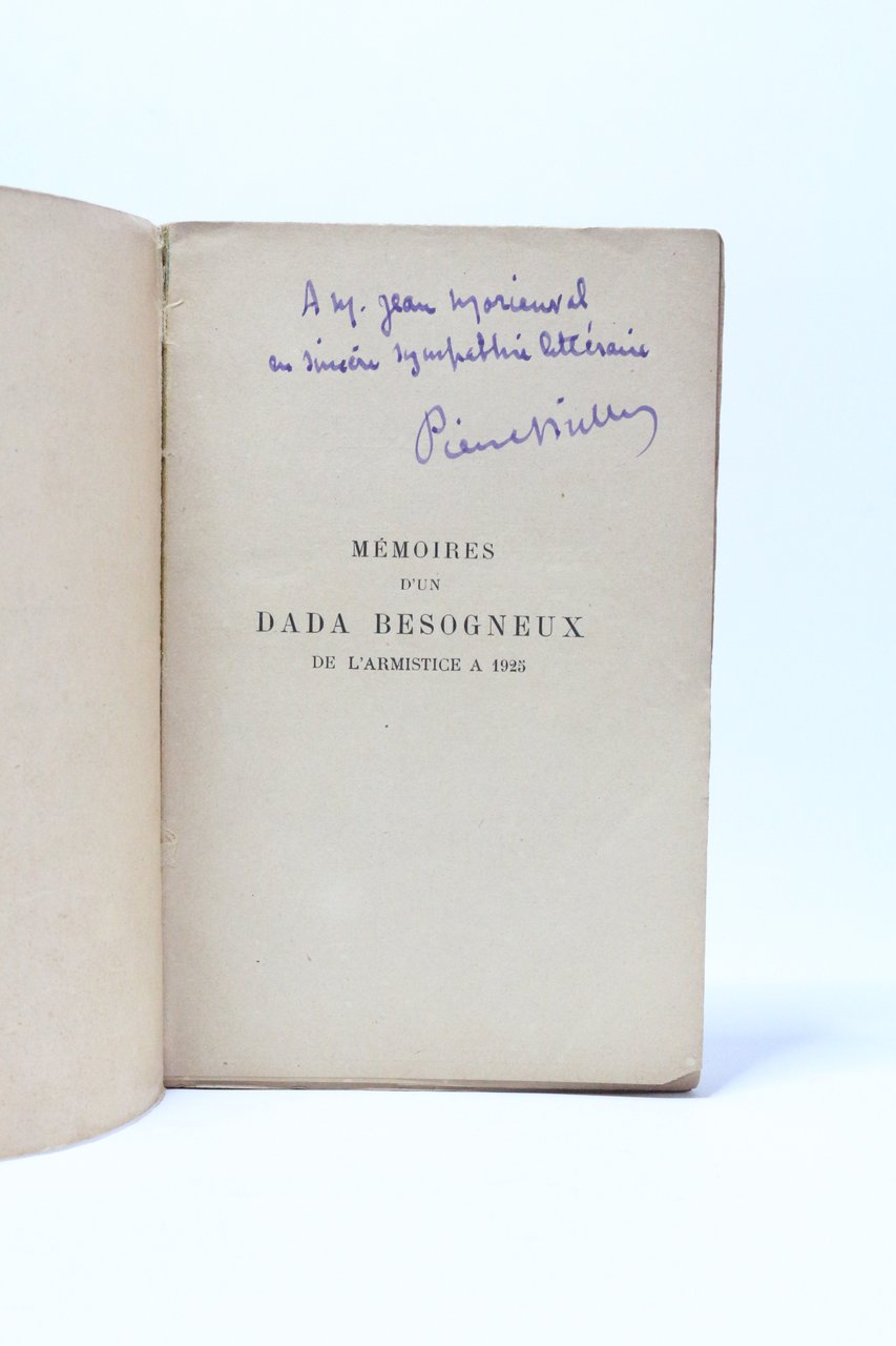 Mémoires d'un dada besogneux de l'Armistice à 1925