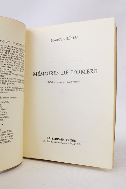 Mémoires de l'ombre