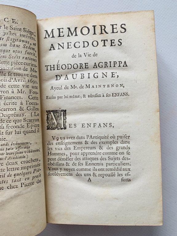 Memoires de la vie de Theodore-Agrippa d'Aubigné. Avec les memoires …