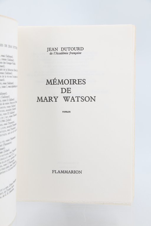 Mémoires de Mary Watson