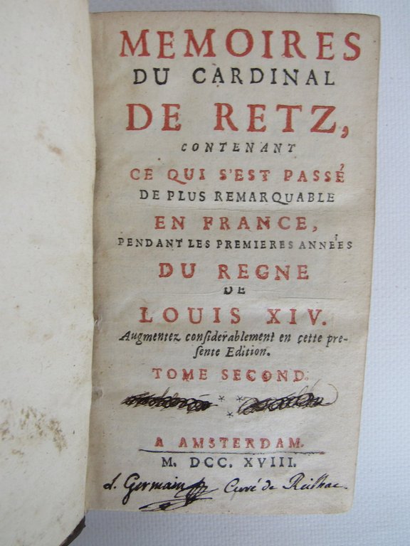 Memoires du Cardinal de Retz