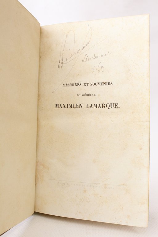 Mémoires et souvenirs du général Maximien (sic) Lamarque publiés par …