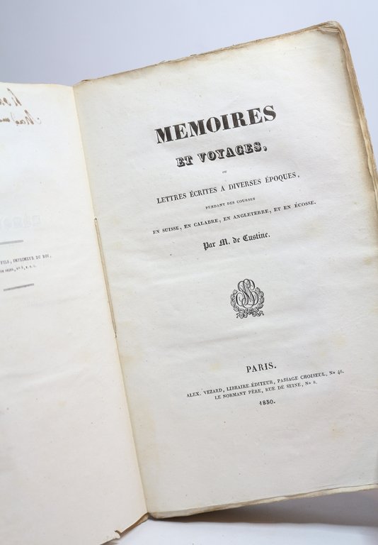 Mémoires et voyages, ou diverses lettres écrites à diverses époques …