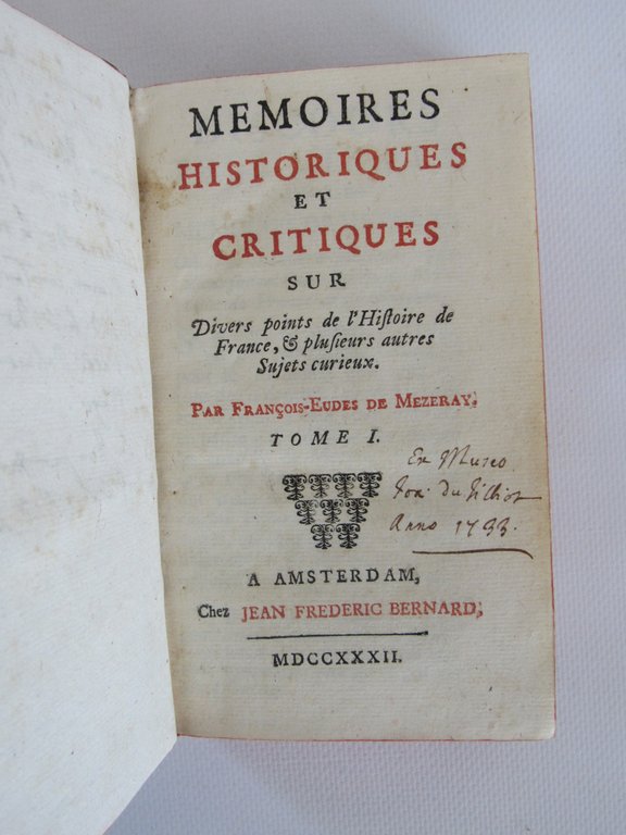 Memoires historiques et critiques sur divers point de l'histoire de …
