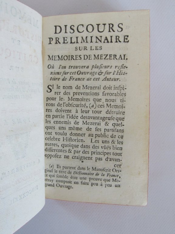 Memoires historiques et critiques sur divers point de l'histoire de …