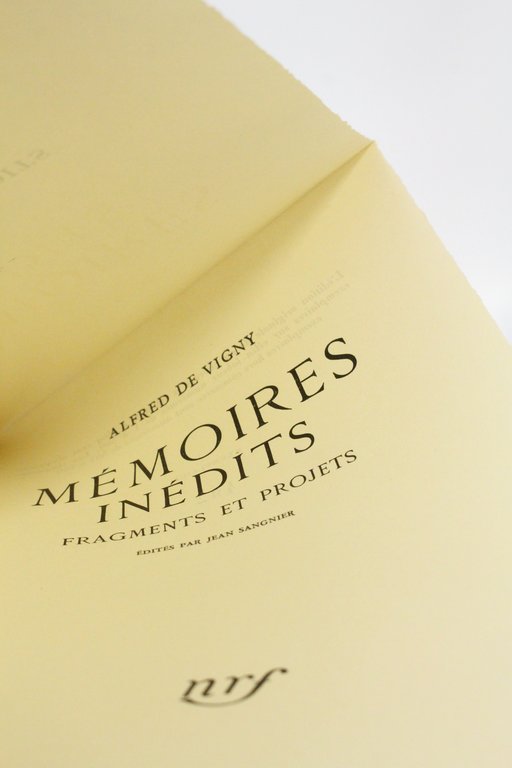 Mémoires inédits. Fragments et projets