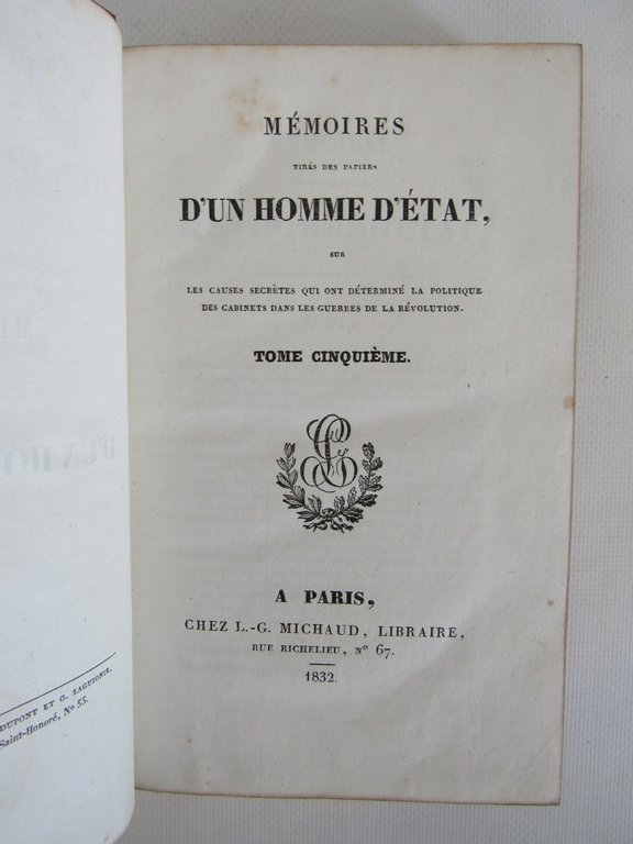 Mémoires tirés des papiers d'un homme d'Etat, sur les causes …