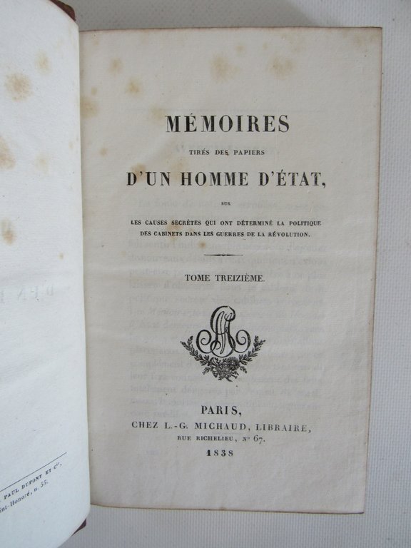 Mémoires tirés des papiers d'un homme d'Etat, sur les causes …