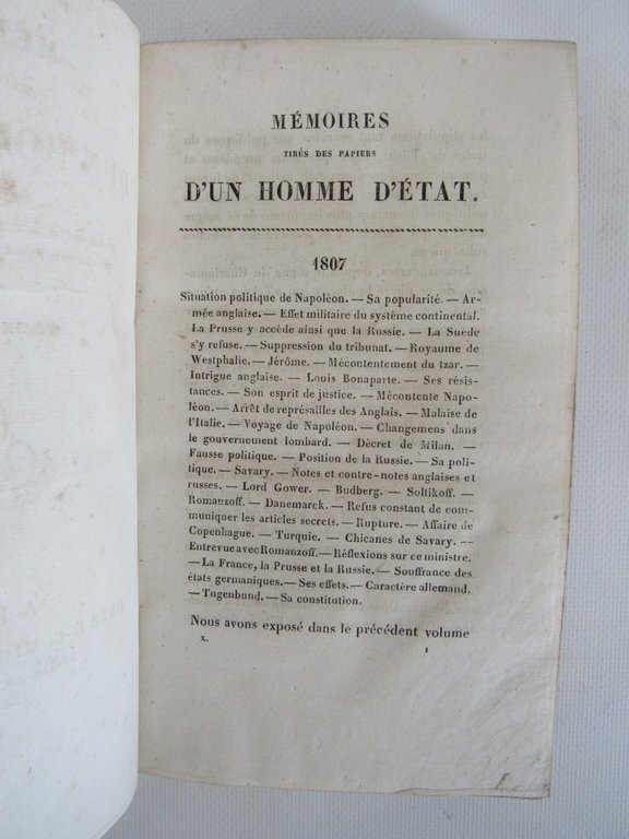 Mémoires tirés des papiers d'un homme d'Etat, sur les causes …