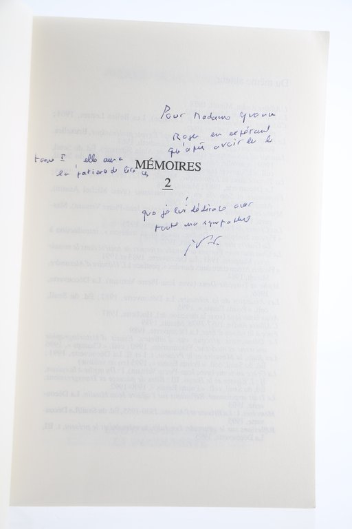 Mémoires. Tome I : La Brisure et l'Attente 1930-1955. - …