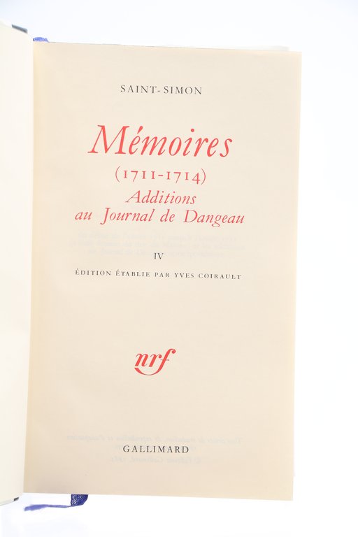 Mémoires. Volumes I, II, III, IV, V, VI & VII
