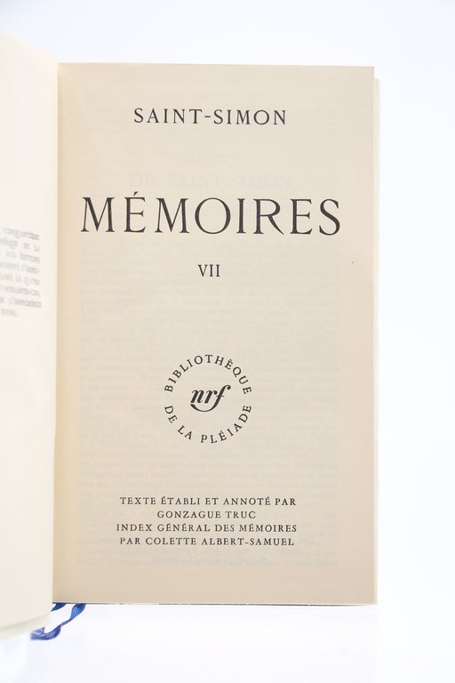 Mémoires. Volumes I, II, III, IV, V, VI & VII