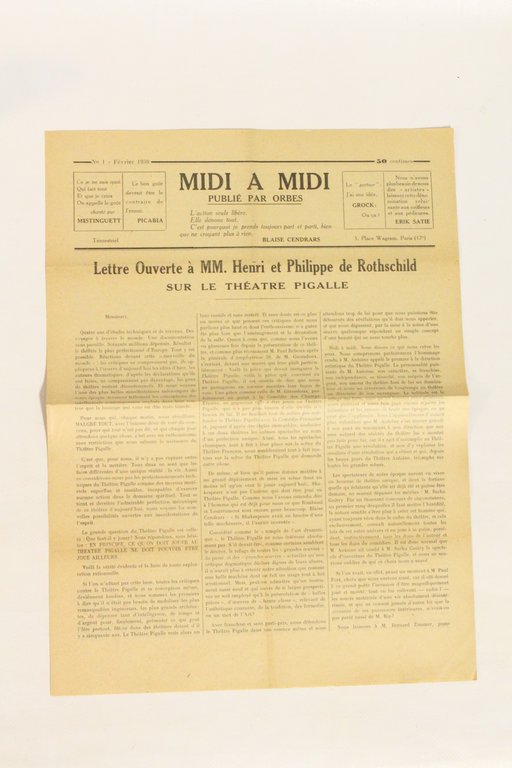 Midi à midi N°1 et seul numéro paru