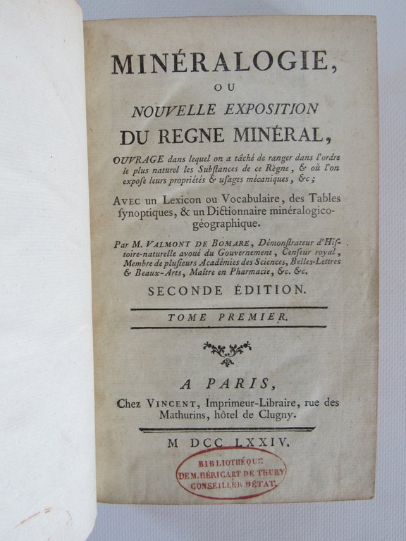 Minéralogie, ou nouvelle exposition du regne minéral