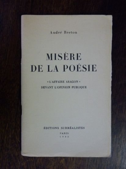 Misère de la poésie