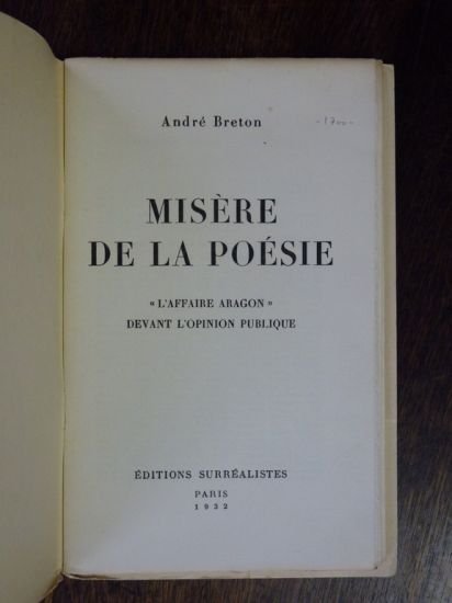 Misère de la poésie