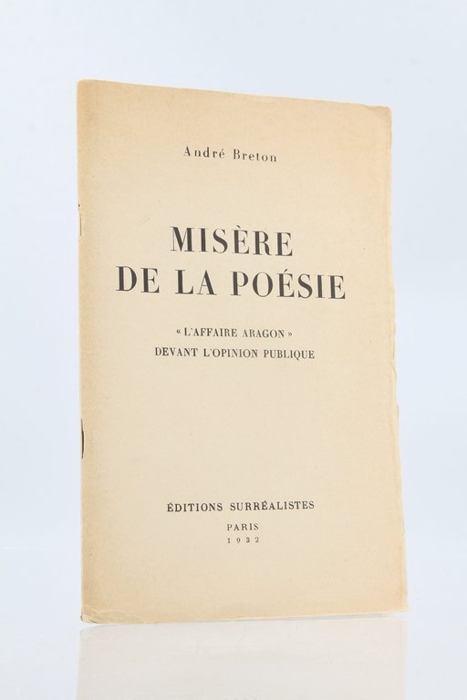 Misère de la poésie
