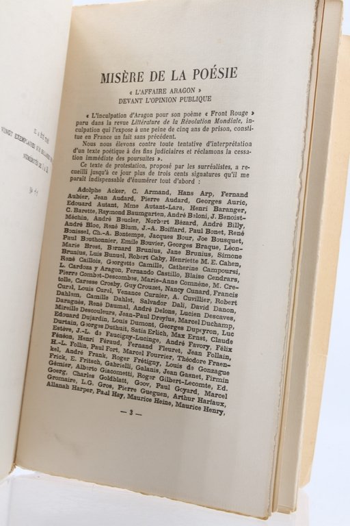 Misère de la poésie