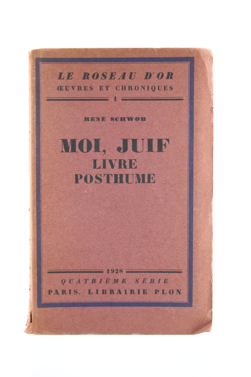 Moi, Juif Livre posthume