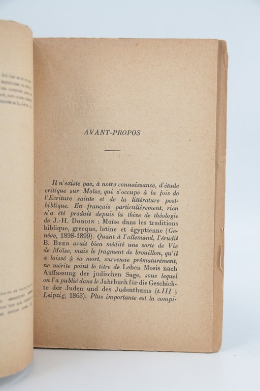 Moïse dans l'histoire et dans la légende