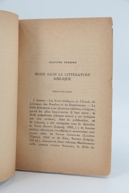 Moïse dans l'histoire et dans la légende