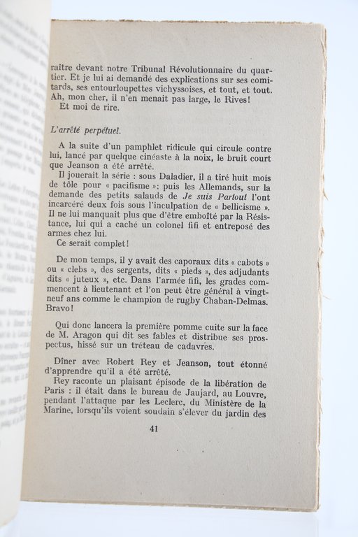 Mon Journal depuis la Libération