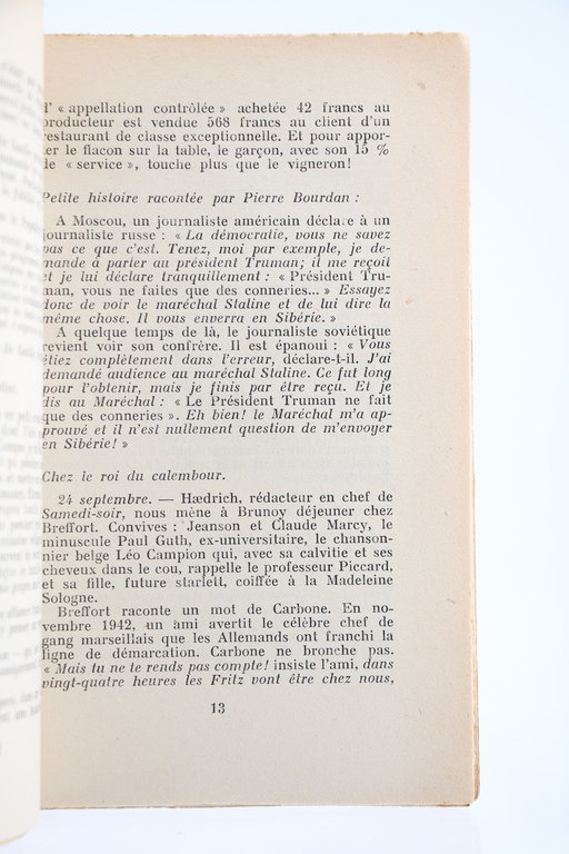 Mon Journal pendant la grande Pagaïe