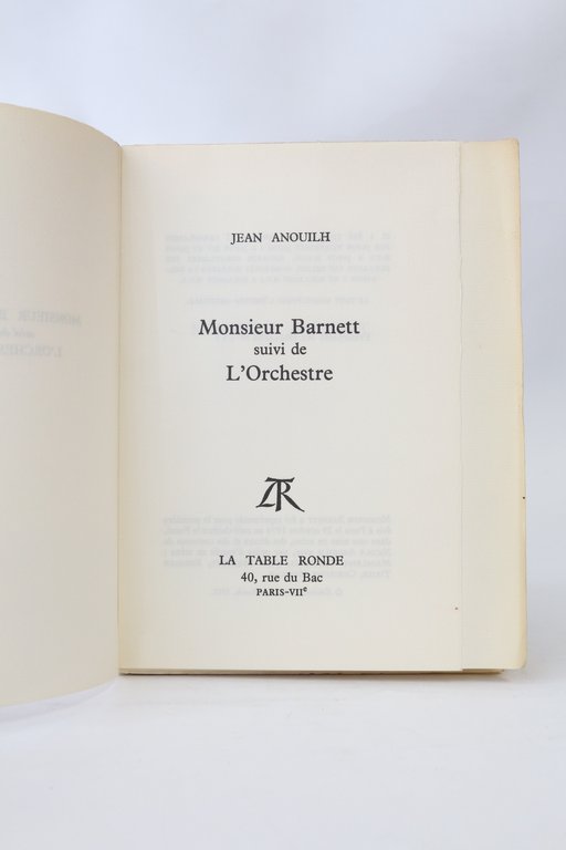 Monsieur Barnett suivi de l'Orchestre